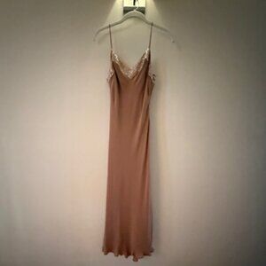 Anne Klein Taupe Slip Dress & Matching Shawl - Size 4